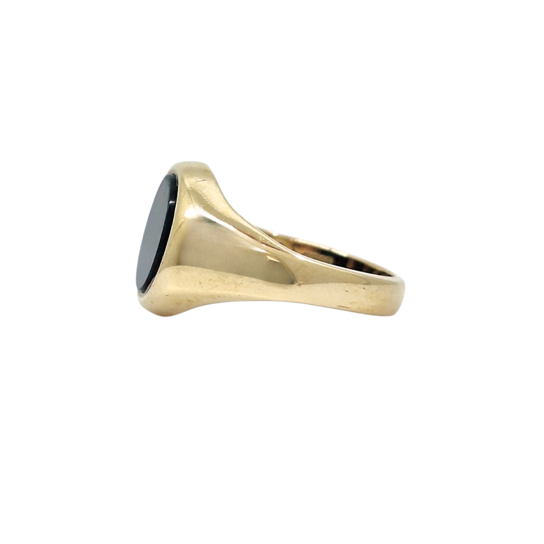 9ct Yellow Gold Bloodstone Signet Ring