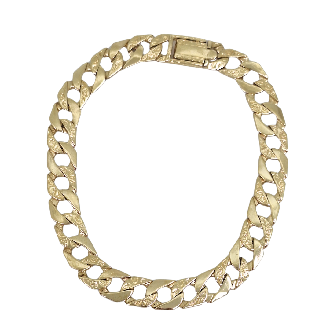 9ct Yellow Gold Chaps Bracelet 8.5"