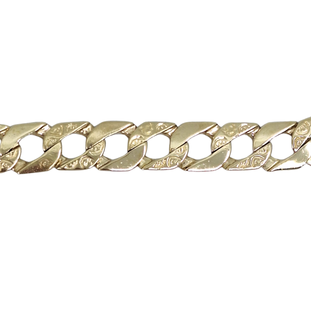9ct Yellow Gold Chaps Bracelet 8.5"