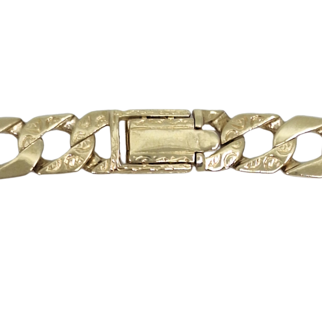 9ct Yellow Gold Chaps Bracelet 8.5"
