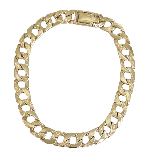 9ct Yellow Gold Chaps Bracelet 8.5"