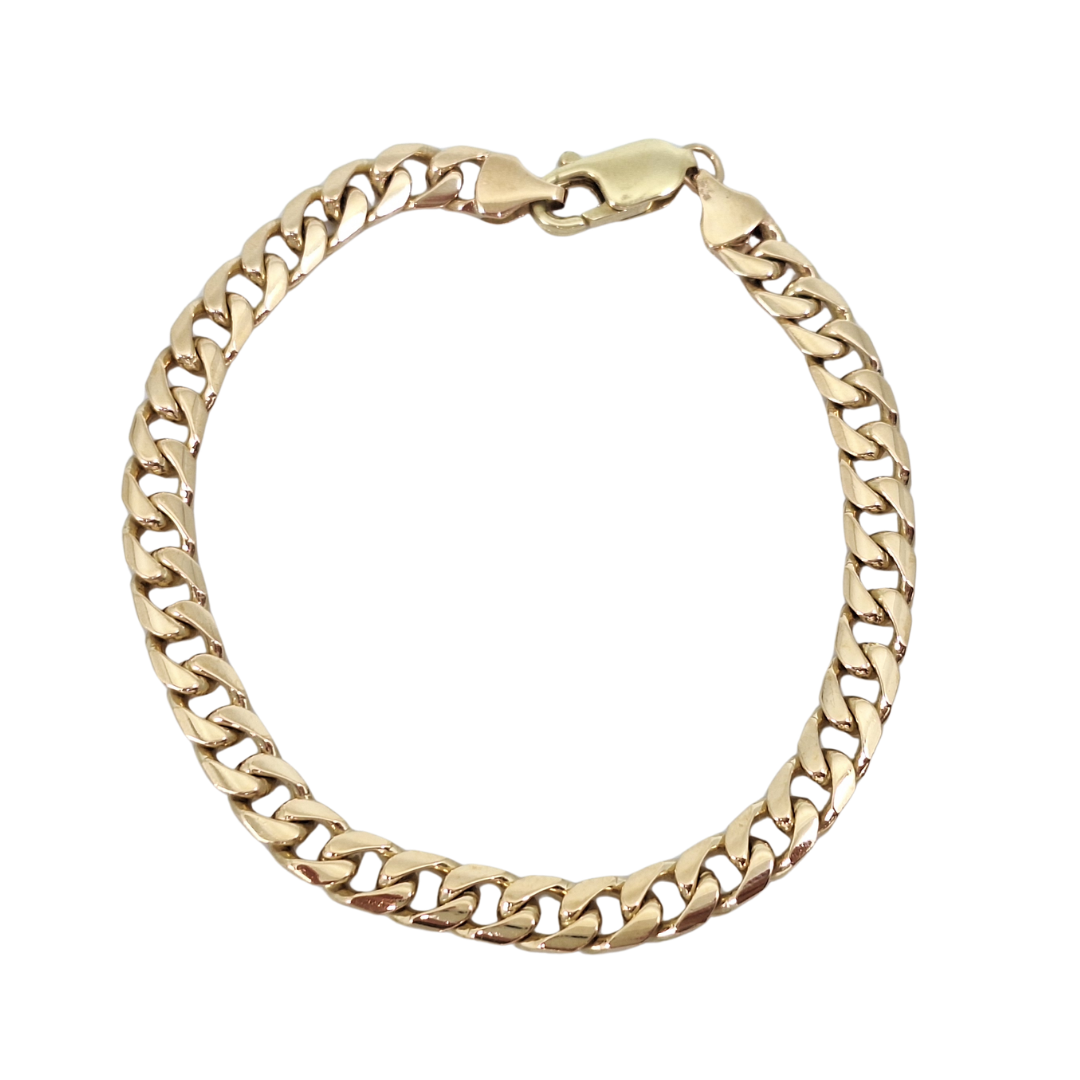 9ct Yellow Gold Curb Bracelet 8.5"