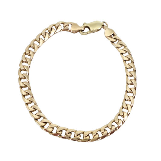 9ct Yellow Gold Curb Bracelet 8.5"