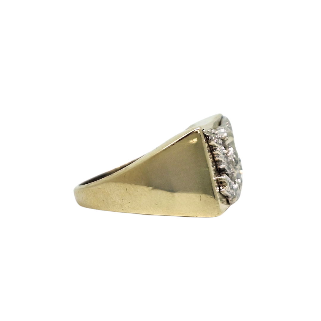 9ct Yellow Gold Diamond Eagle Ring