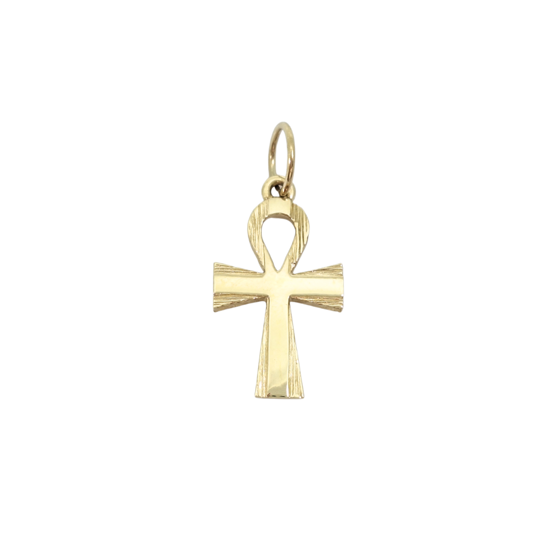 9ct Yellow Gold Ankh Cross Pendant