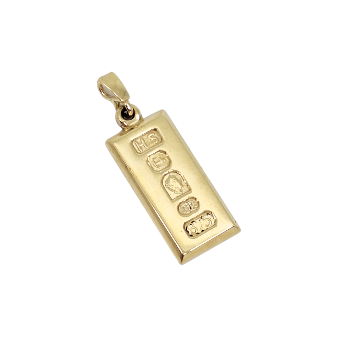 9ct Yellow Gold Ingot Pendant