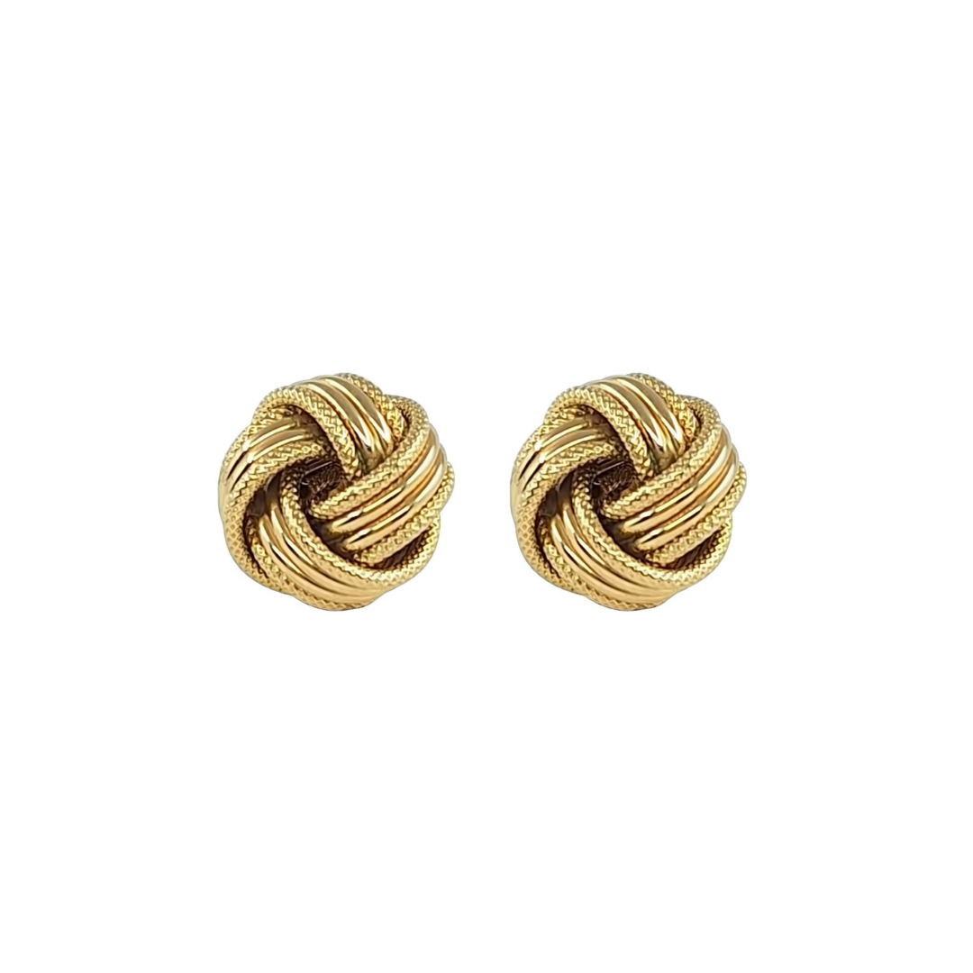 9ct Yellow Gold Knot Studs