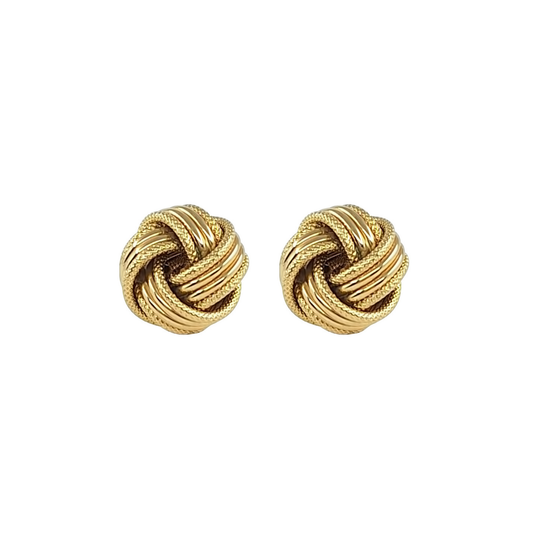 9ct Yellow Gold Knot Studs