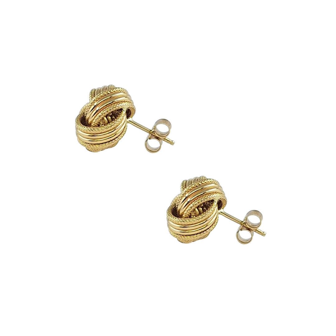 9ct Yellow Gold Knot Studs