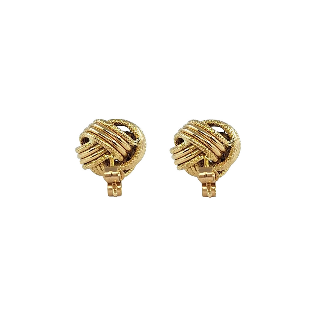 9ct Yellow Gold Knot Studs