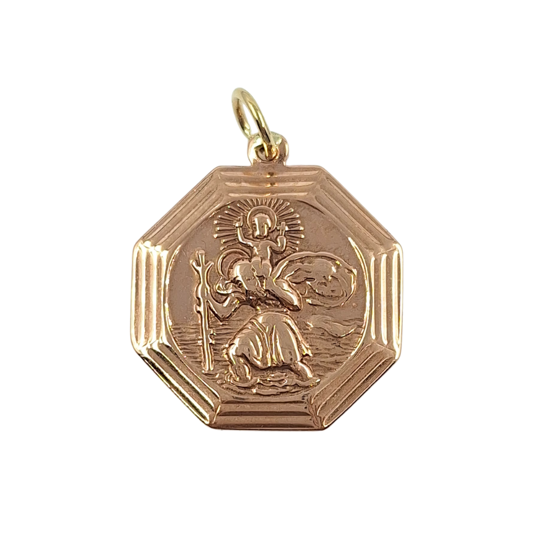 9ct Rose Gold St Christopher Pendant