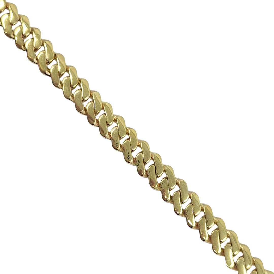 9ct Yellow Gold Curb Bracelet 8"
