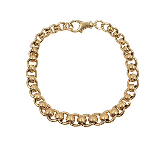 9ct Yellow Gold Roller Ball Bracelet
