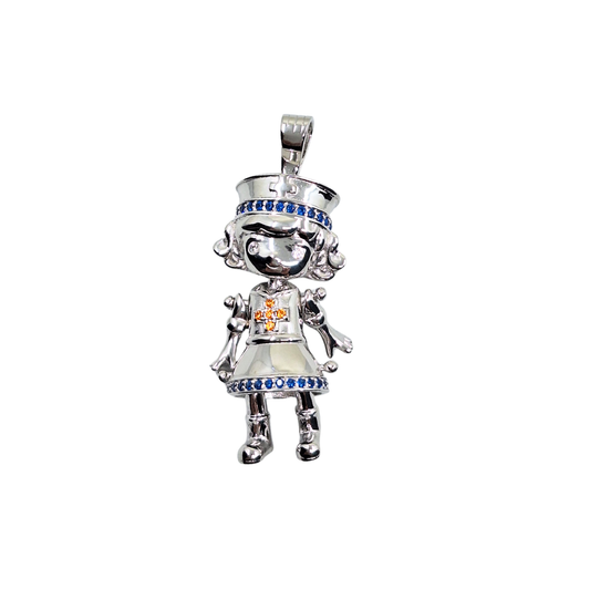 Silver Cubic Zirconia Nurse Pendant