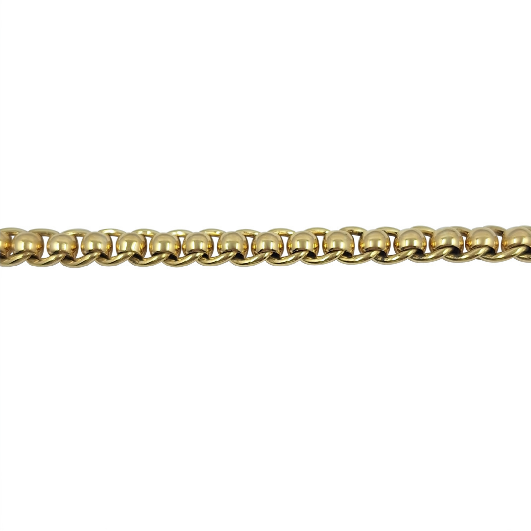 9ct Yellow Gold Roller Ball Bracelet 7.5"