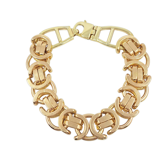 9ct Yellow Gold Byzantine Bracelet