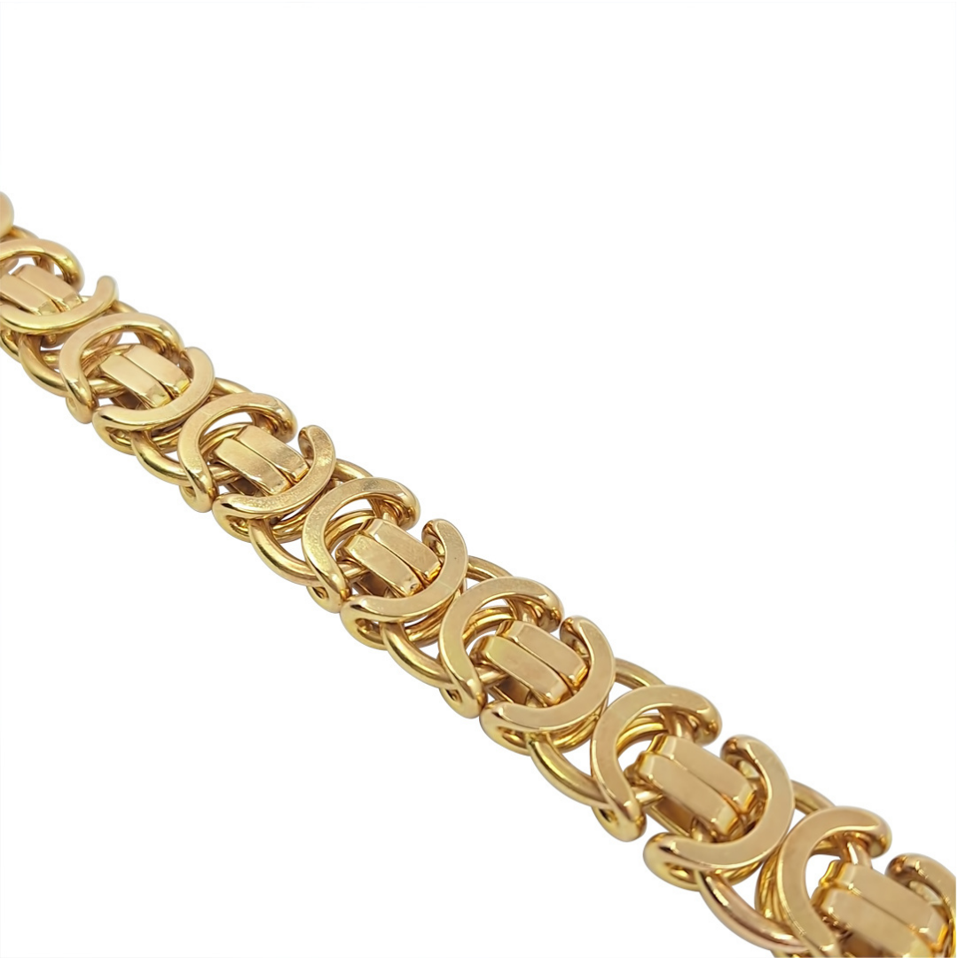 9ct Yellow Gold Byzantine Bracelet