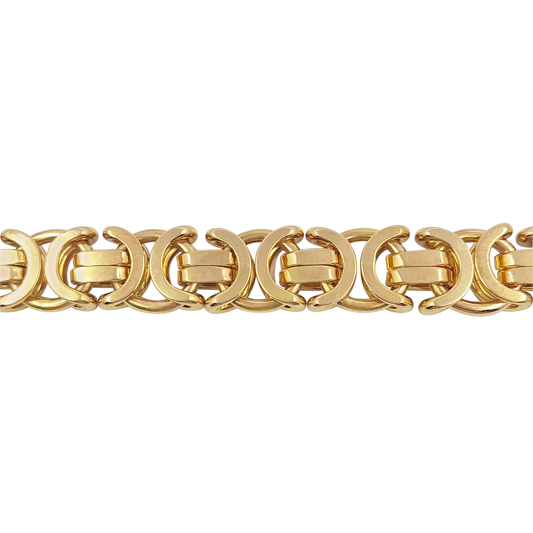 9ct Yellow Gold Byzantine Bracelet