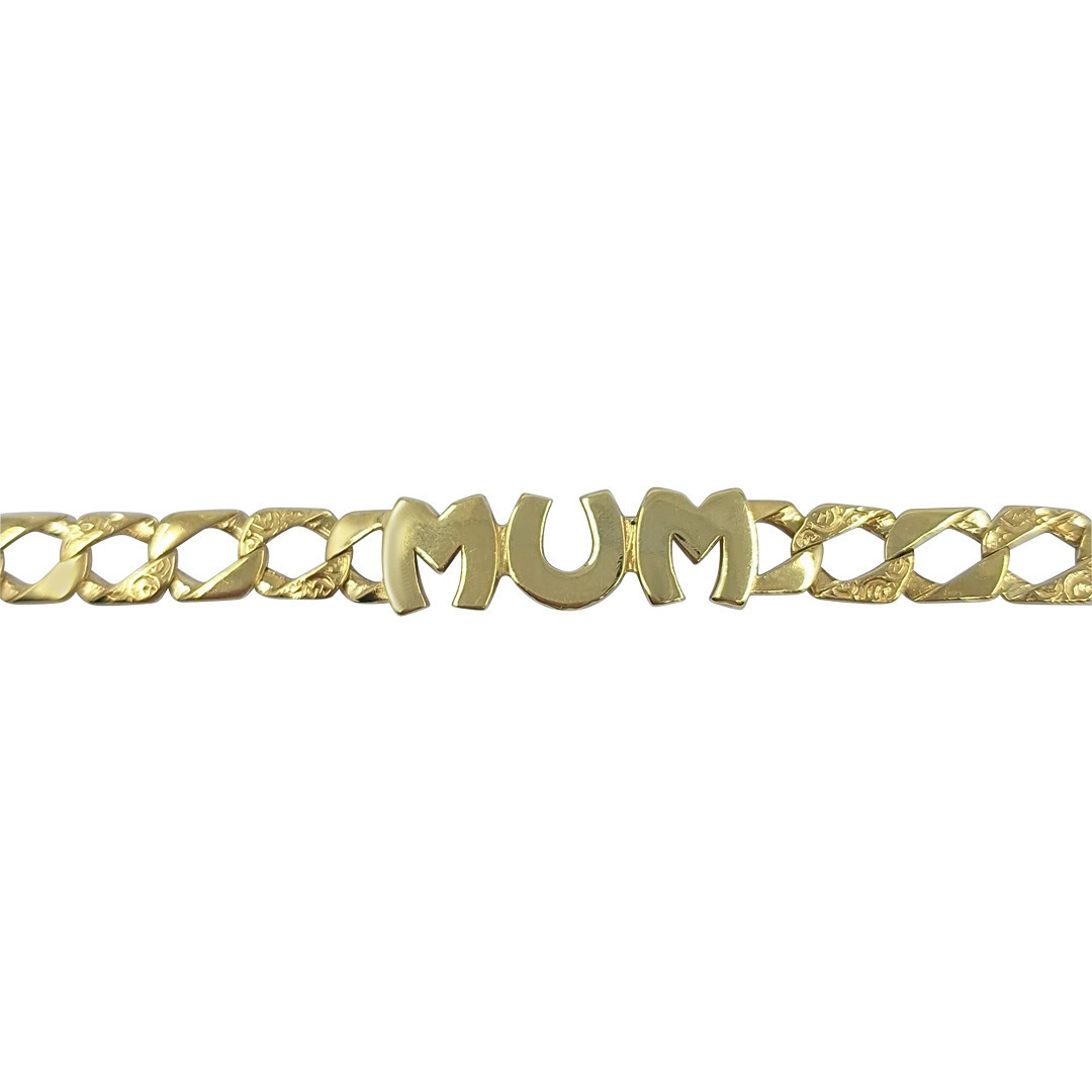 9ct Yellow Gold Mum Bracelet