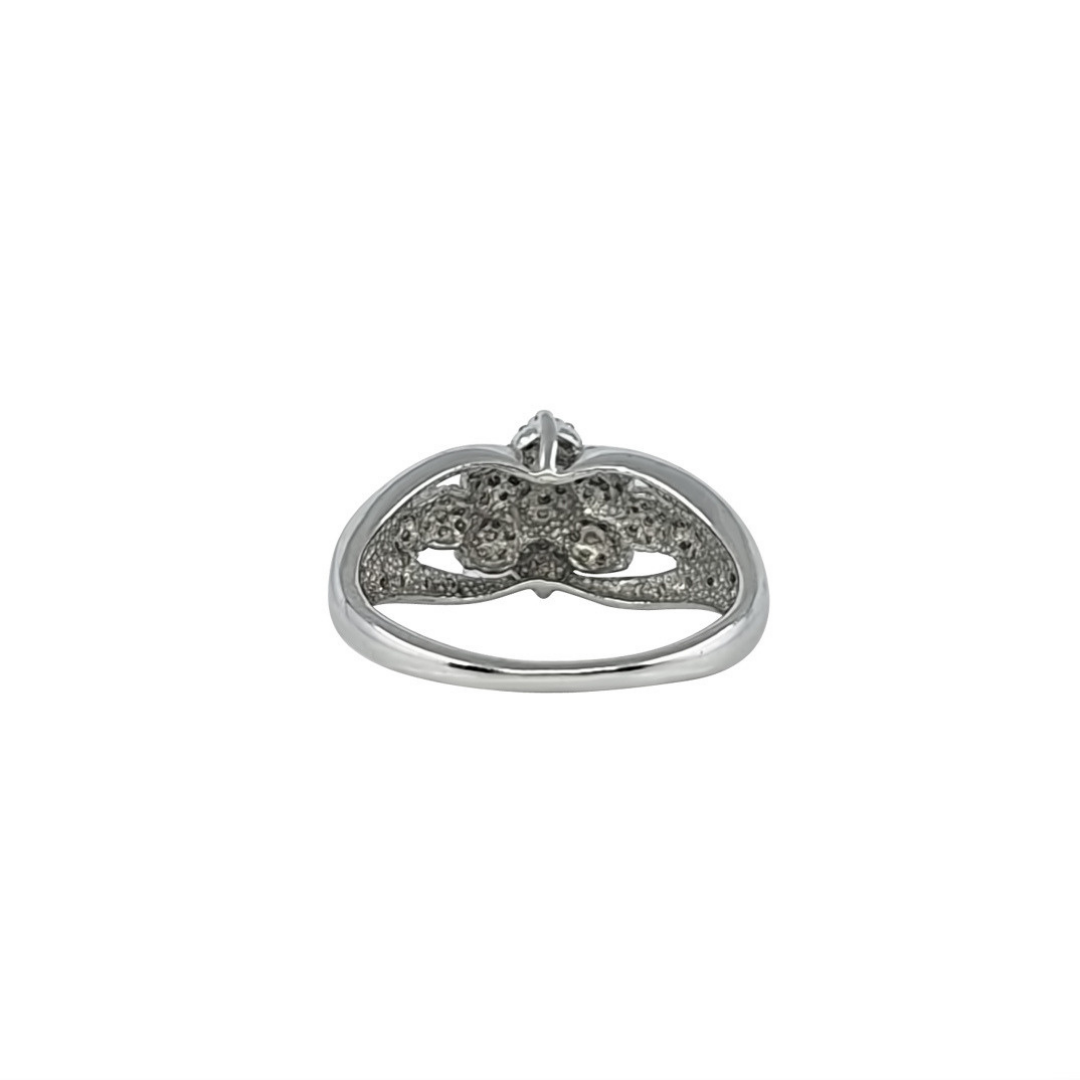 9ct White Gold Diamond Fancy Cluster Ring