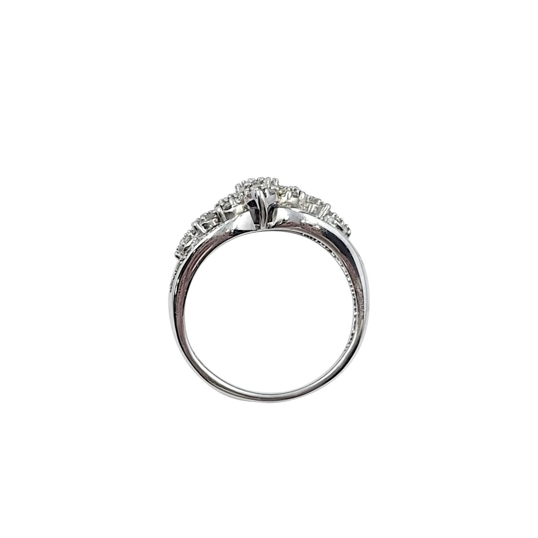 9ct White Gold Diamond Fancy Cluster Ring