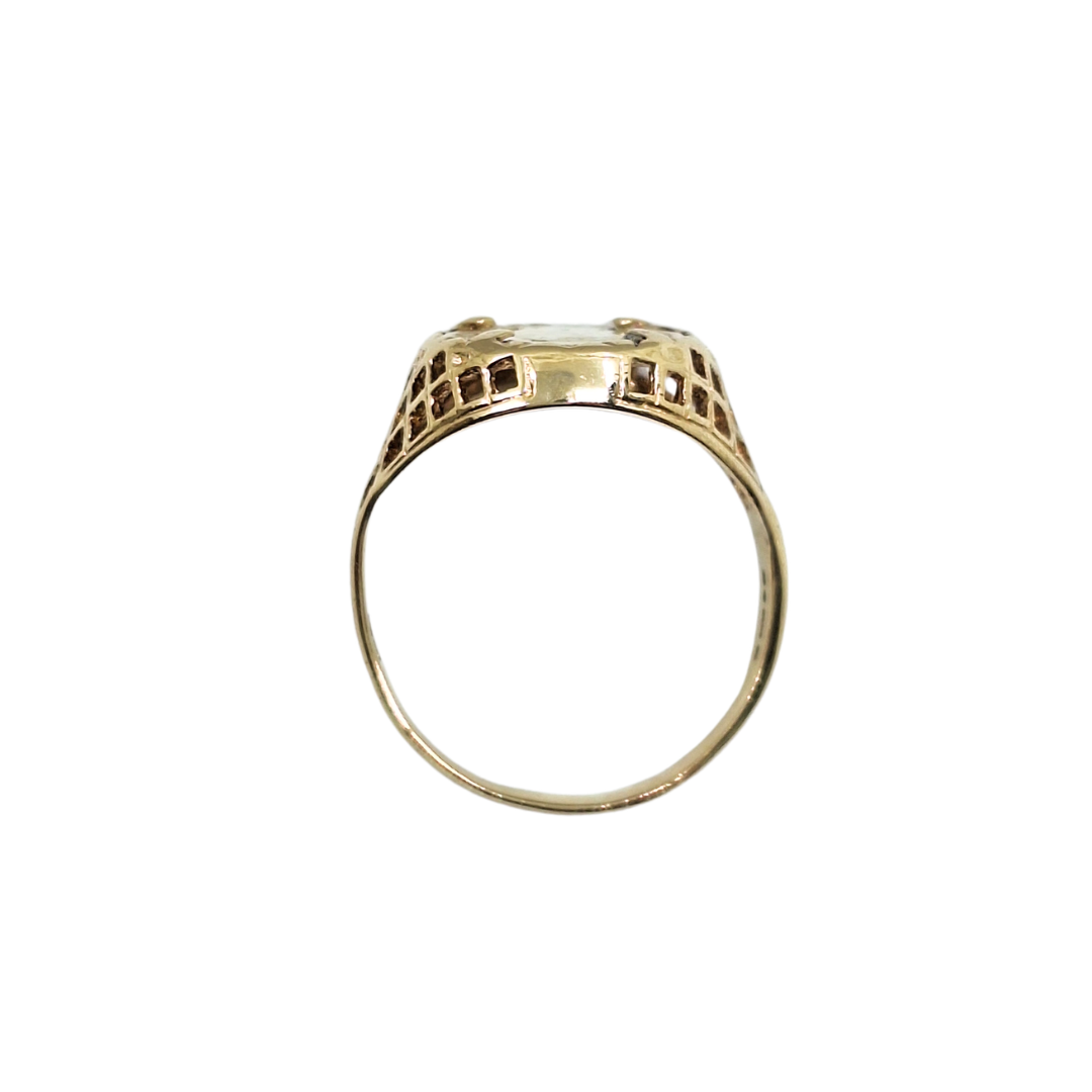 9ct Yellow Gold Coin Style Ring