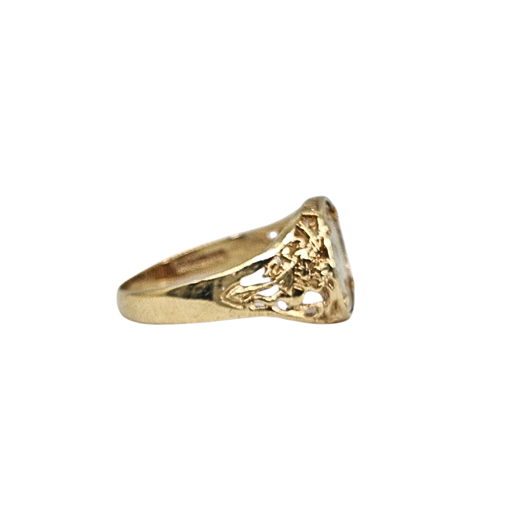 9ct Yellow Gold Coin Style Ring