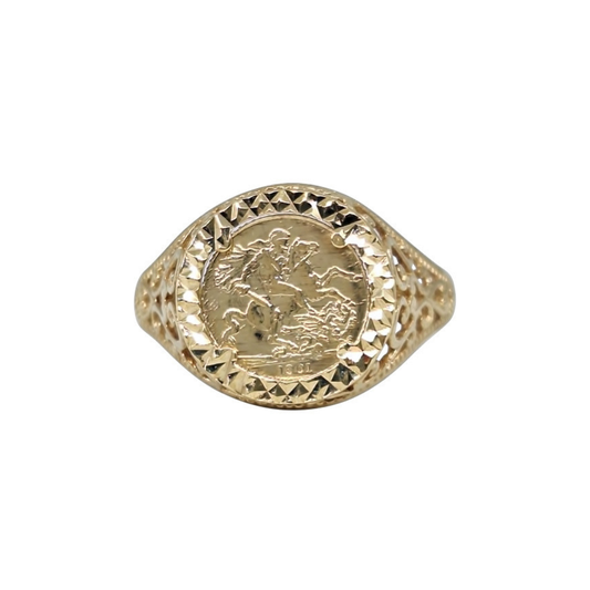 9ct Yellow Gold St George Ring