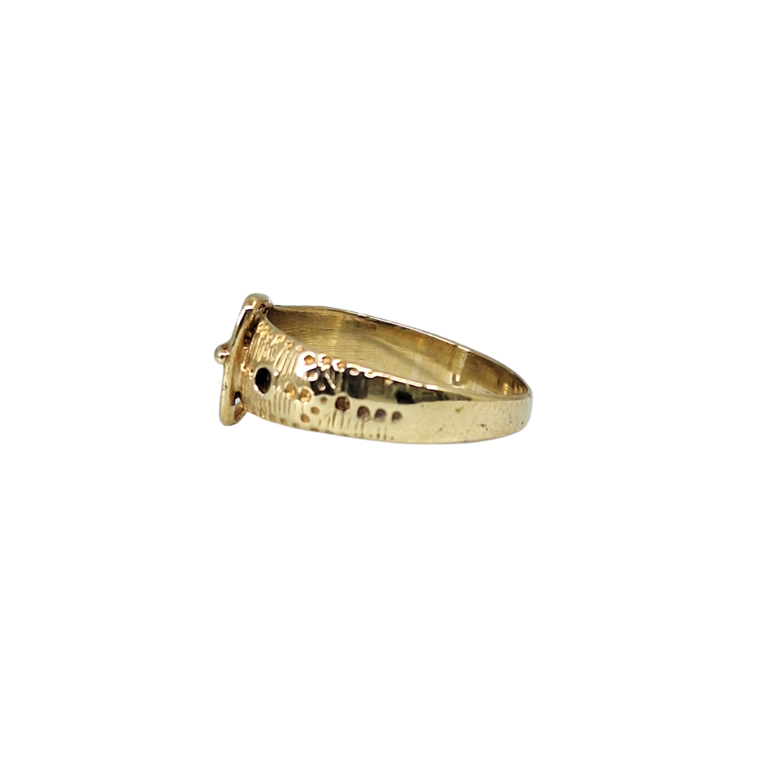 9ct Yellow Gold Buckle Ring