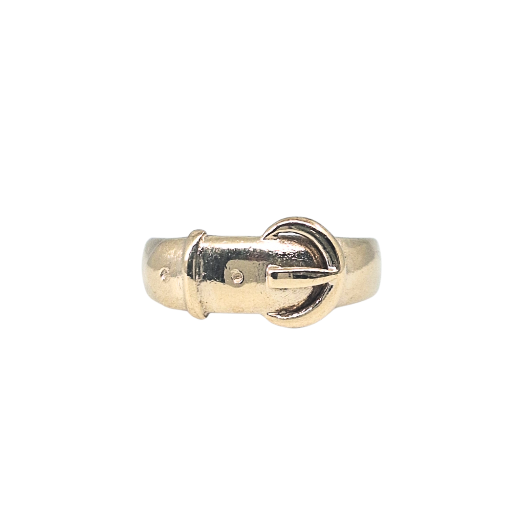 9ct Yellow Gold Buckle Ring