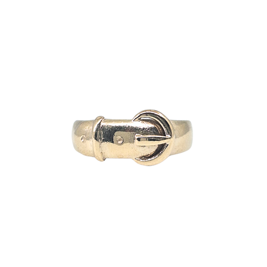 9ct Yellow Gold Buckle Ring