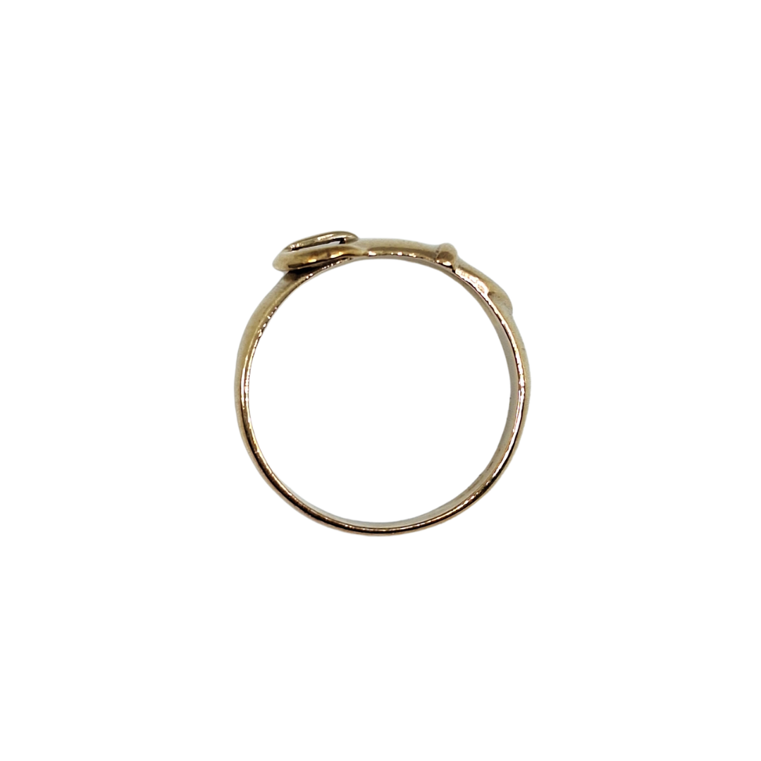 9ct Yellow Gold Buckle Ring