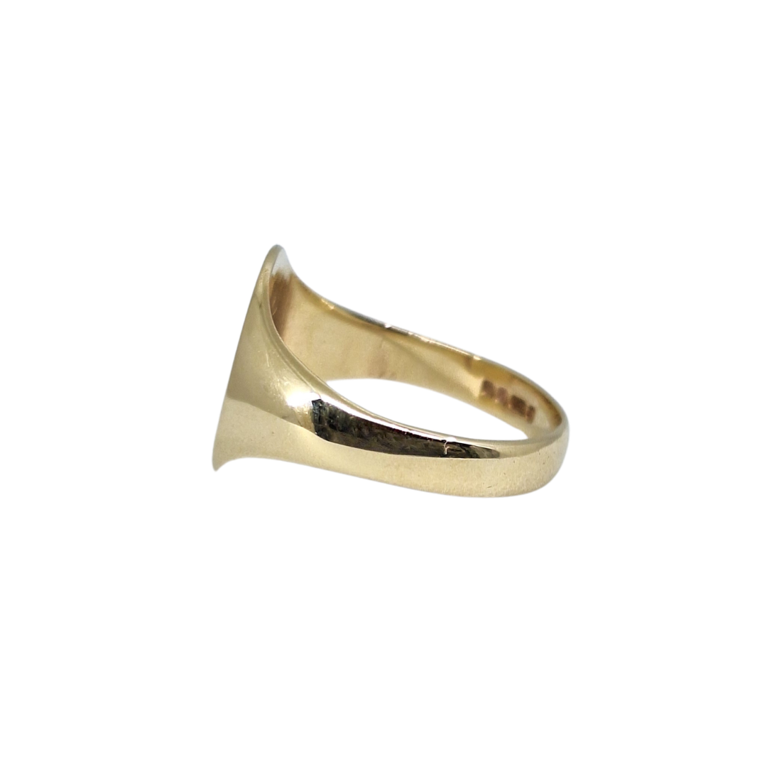 9ct Yellow Gold Masonic Oval Signet Ring