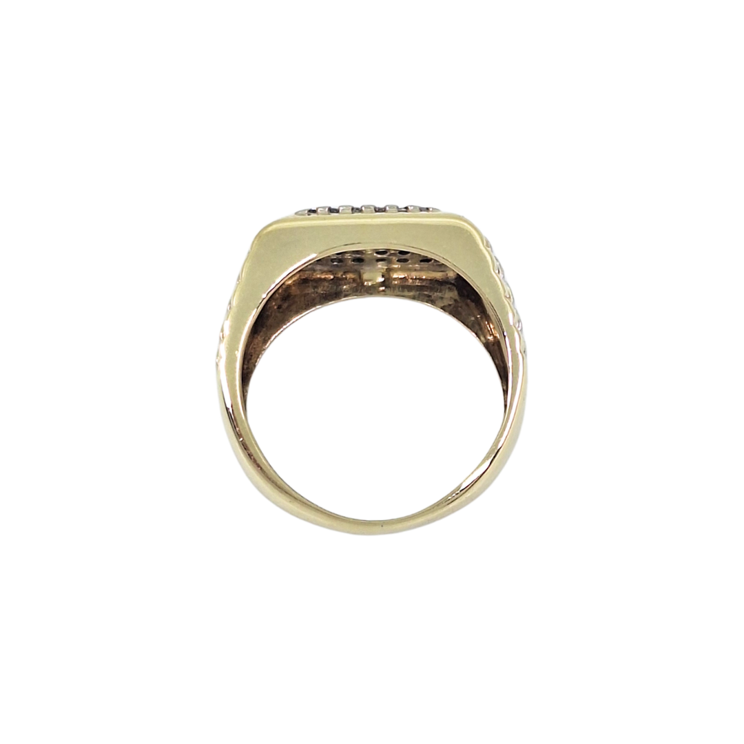 9ct Yellow Gold Diamond Signet Ring