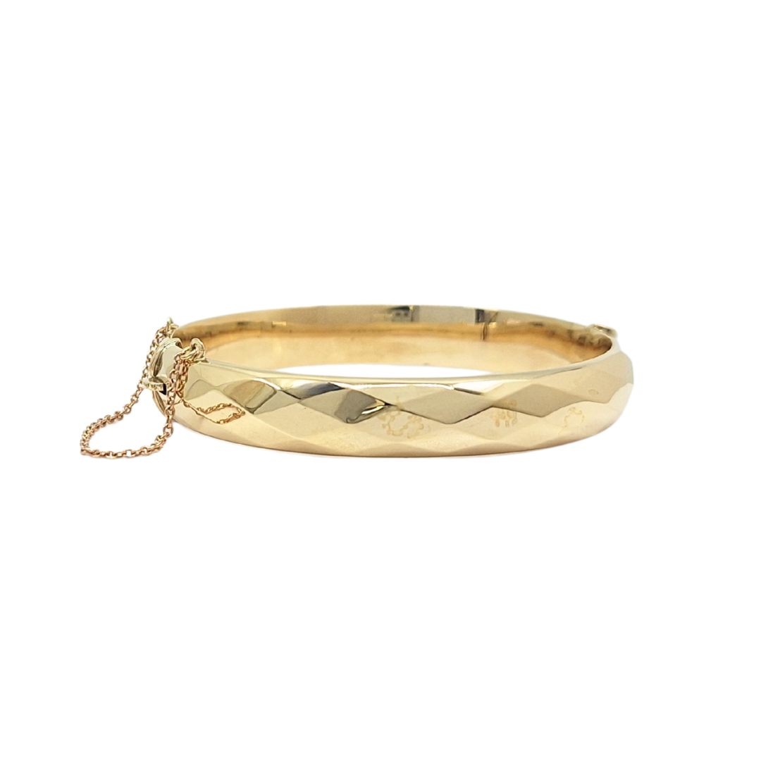 9ct Yellow Gold Hinged Bangle