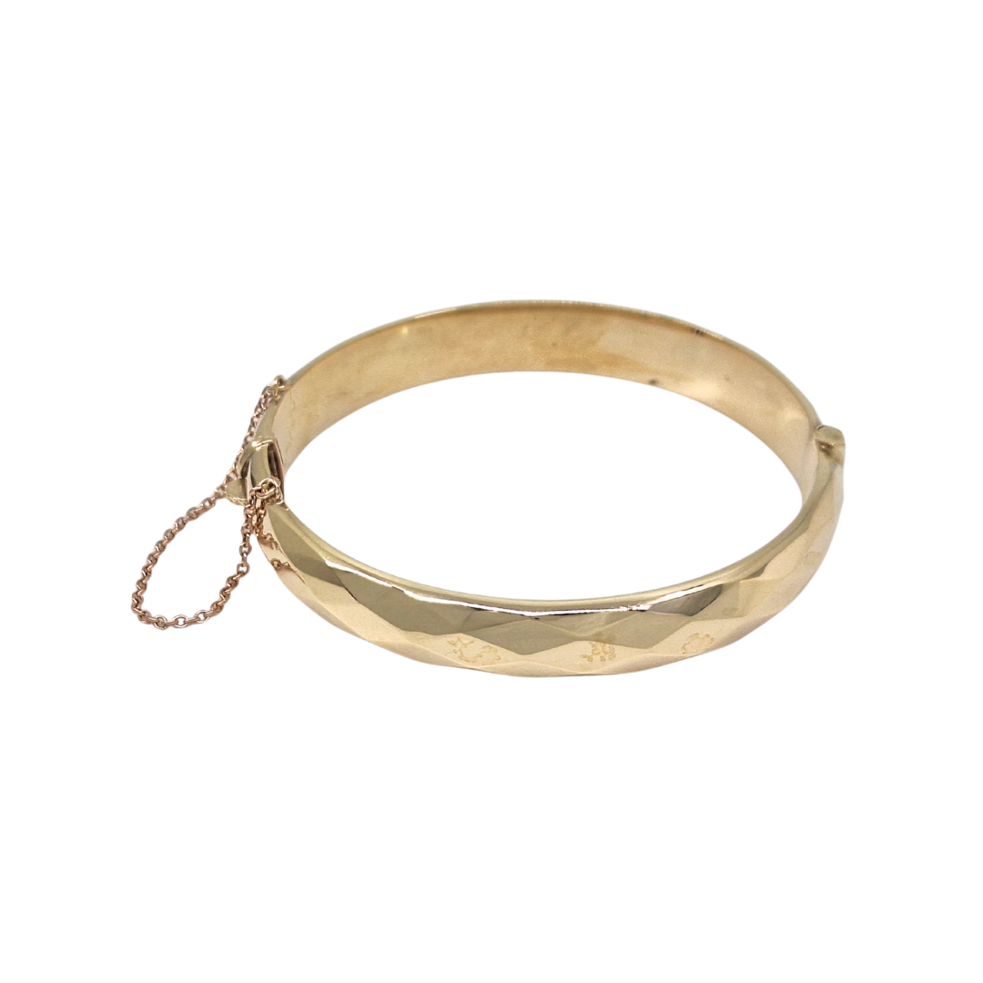 9ct Yellow Gold Hinged Bangle