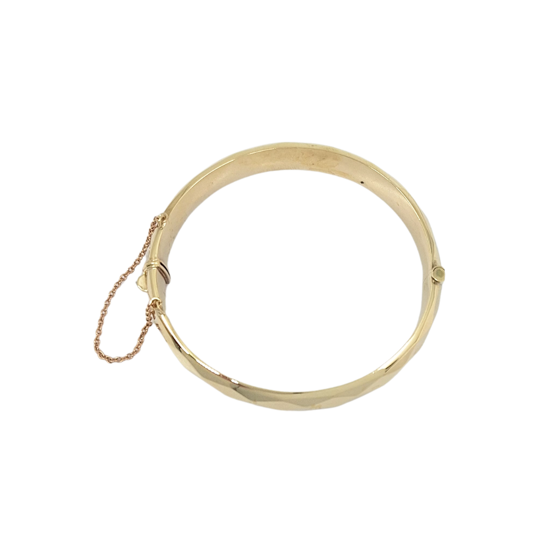 9ct Yellow Gold Hinged Bangle