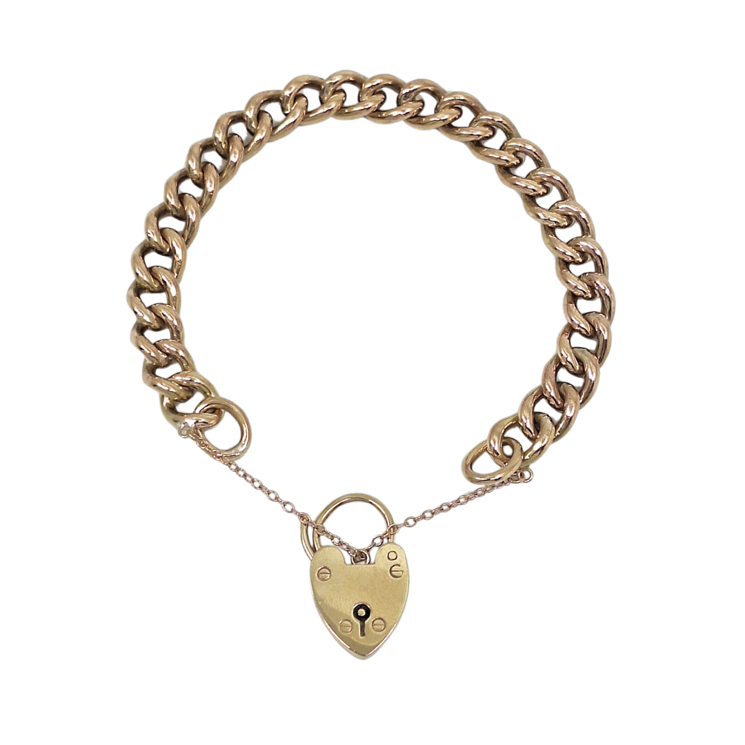 9ct Yellow Gold Charm Bracelet 7"