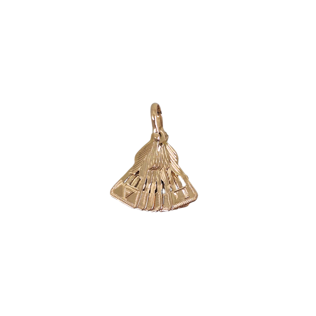 9ct Yellow Gold Fan Pendant