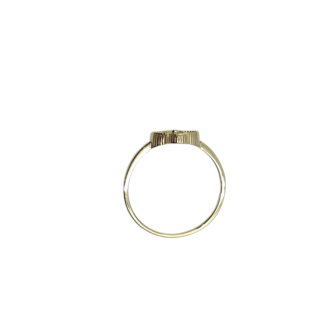 9ct Yellow Gold Diamond Cut Clover Ring
