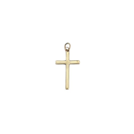 9ct Yellow Gold Small Plain Cross