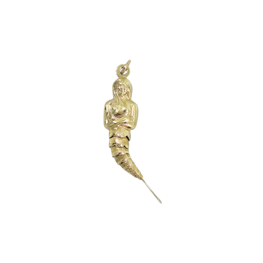 9ct Yellow Gold Mermaid Charm