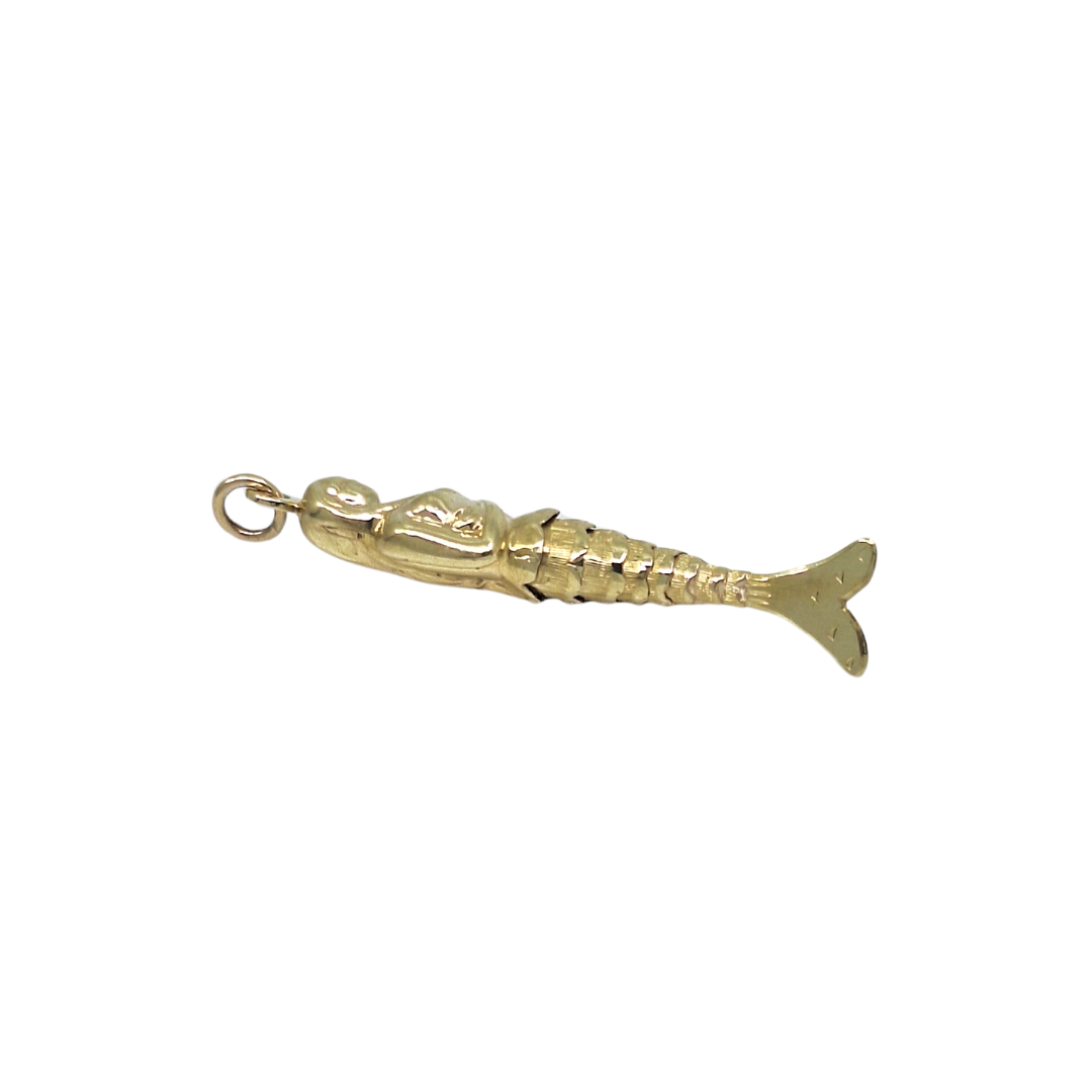9ct Yellow Gold Mermaid Charm