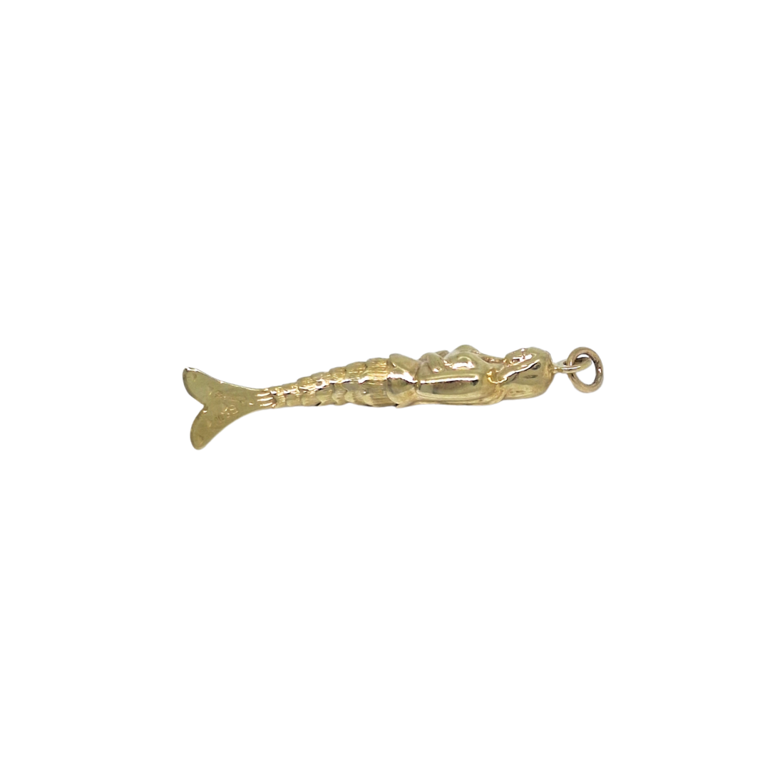 9ct Yellow Gold Mermaid Charm