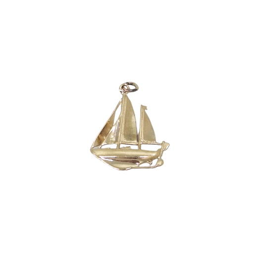 9ct Yellow Gold Sailing Boat Charm