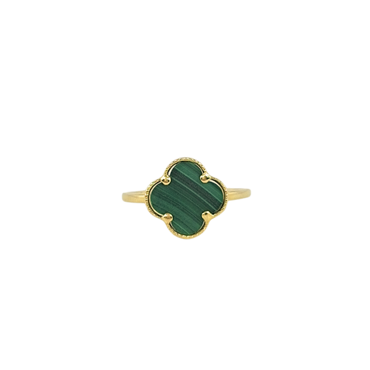 9ct Yellow Gold Malachite Ring