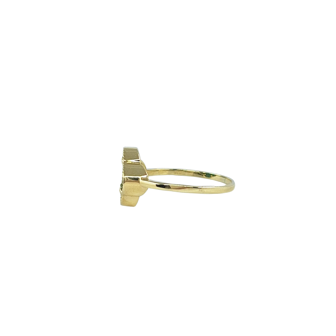 9ct Yellow Gold Malachite Ring