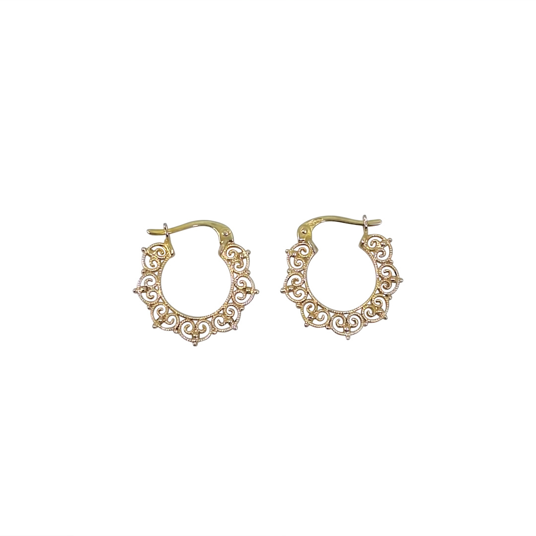 9ct Yellow Gold Creole Earrings