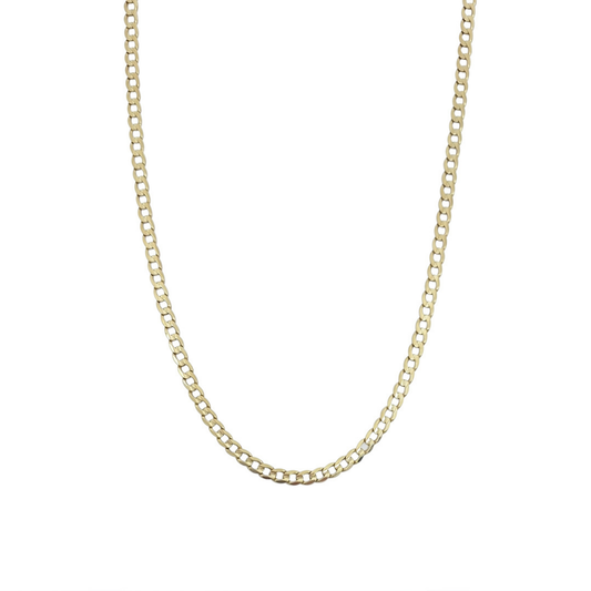 9ct Yellow Gold Curb Chain 19.5"