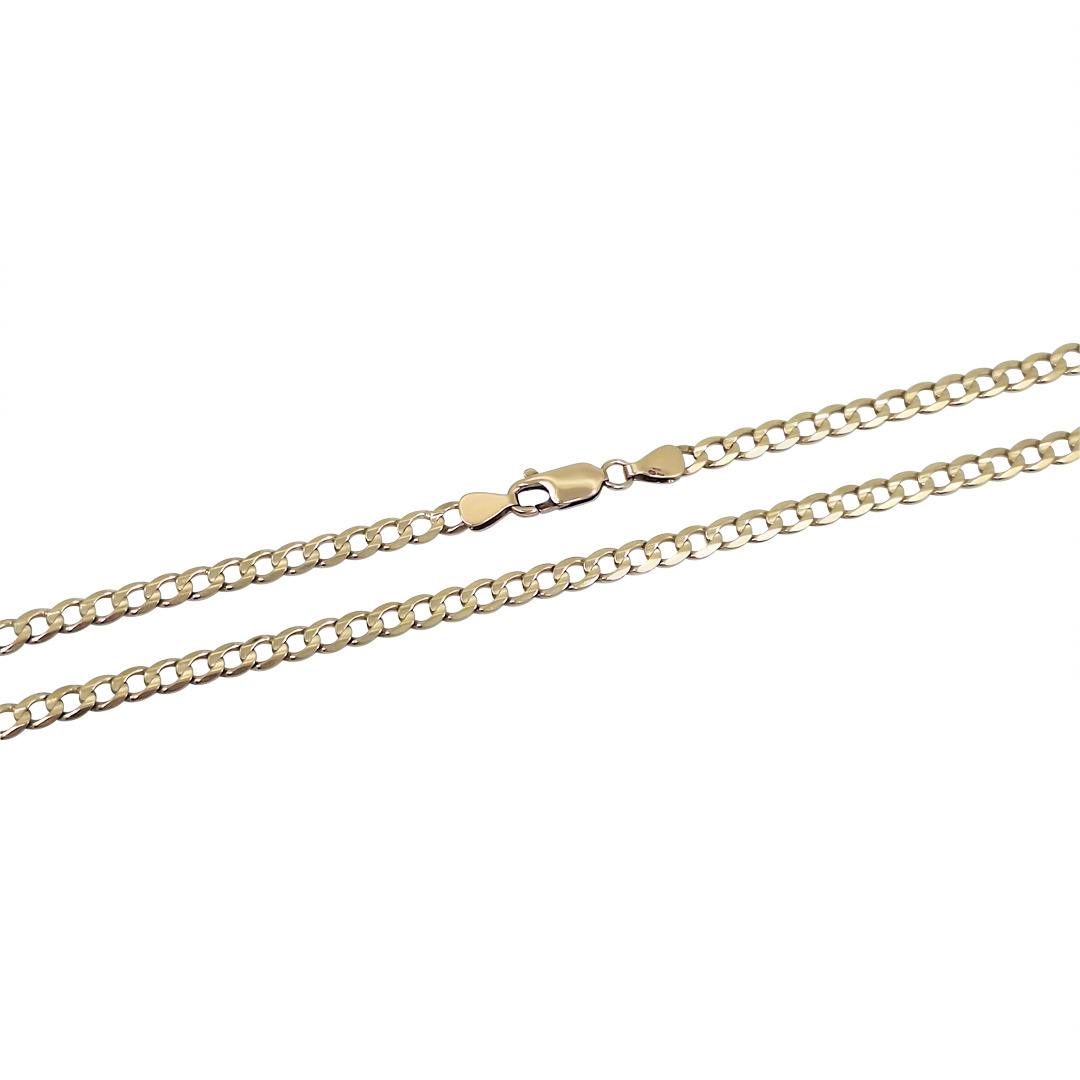 9ct Yellow Gold Curb Chain 19.5"